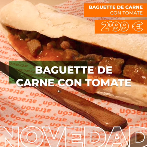 Baguette De Carne Con Tomate